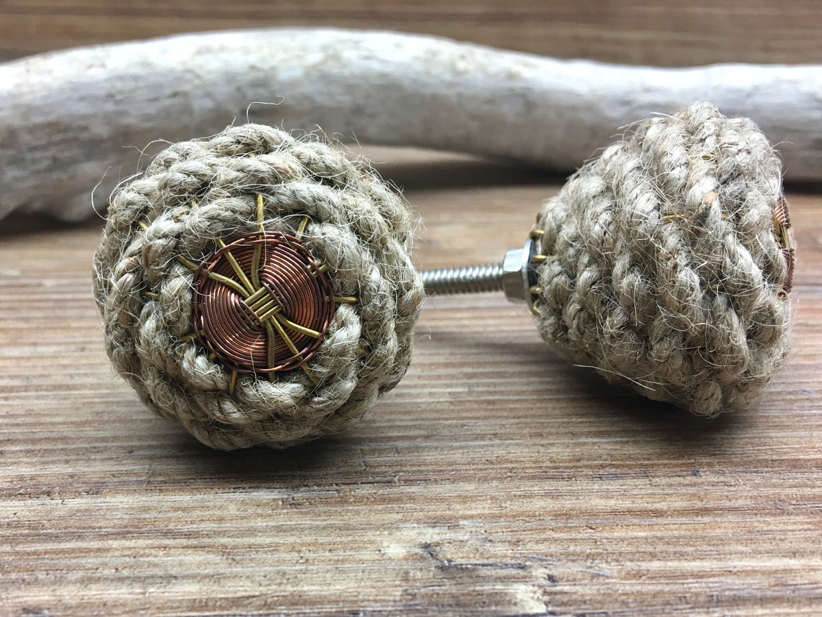 1.75 XL Thick Jute Rope Monkey Fist Drawer Knob – Knobpologie