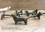 Antique Bronze Dachshund Dog Knobs - Wiener Dog Drawer Pull - Puppy Decor