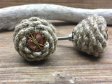 copper and rope drawer knobs