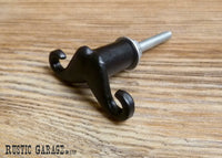 Small Metal Black Mustache Knob - Handlebar Mustache Drawer Pull