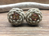 Jute Rope and Copper Wire Knob