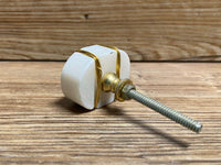 Stone Knob with Gold Wire