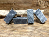 Natural grey stone knob drawer pulls - rectangle bars