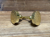 Round Hammered Metal Knob - Brass/Gold Heavy weight drawer knob