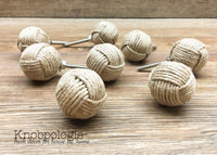 monkey fist rope jute knobs